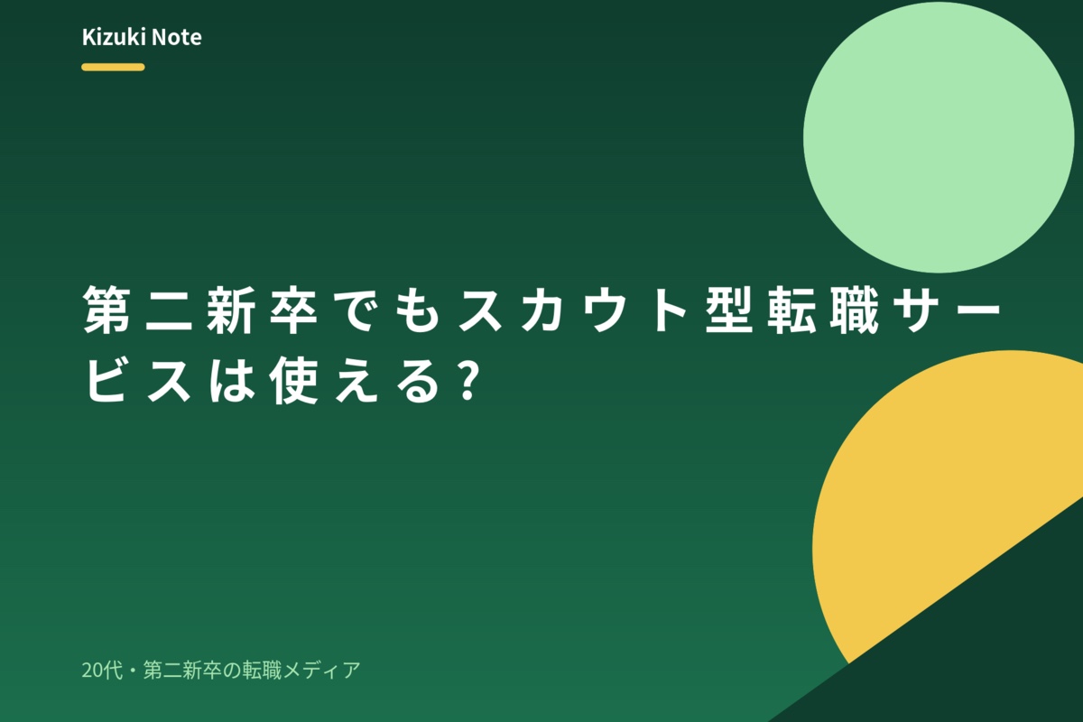 第二新卒でもスカウト型転職サービスは使える?ビズリーチ・doda X・リクルートダイレクトスカウトの違い
